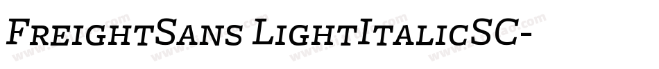 FreightSans LightItalicSC字体转换